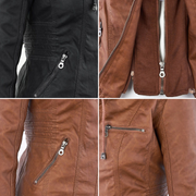 Melangell | Water-Repellent Hooded Zip Jacket in Brown