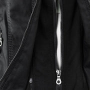 Melangell | Water-Repellent Hooded Zip Jacket in Black