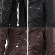 Melangell | Water-Repellent Hooded Zip Jacket in Brown