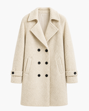 Fabienne double-breasted coat in beige