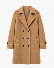 Fabienne double-breasted coat in camel