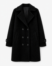 Fabienne double-breasted coat in black