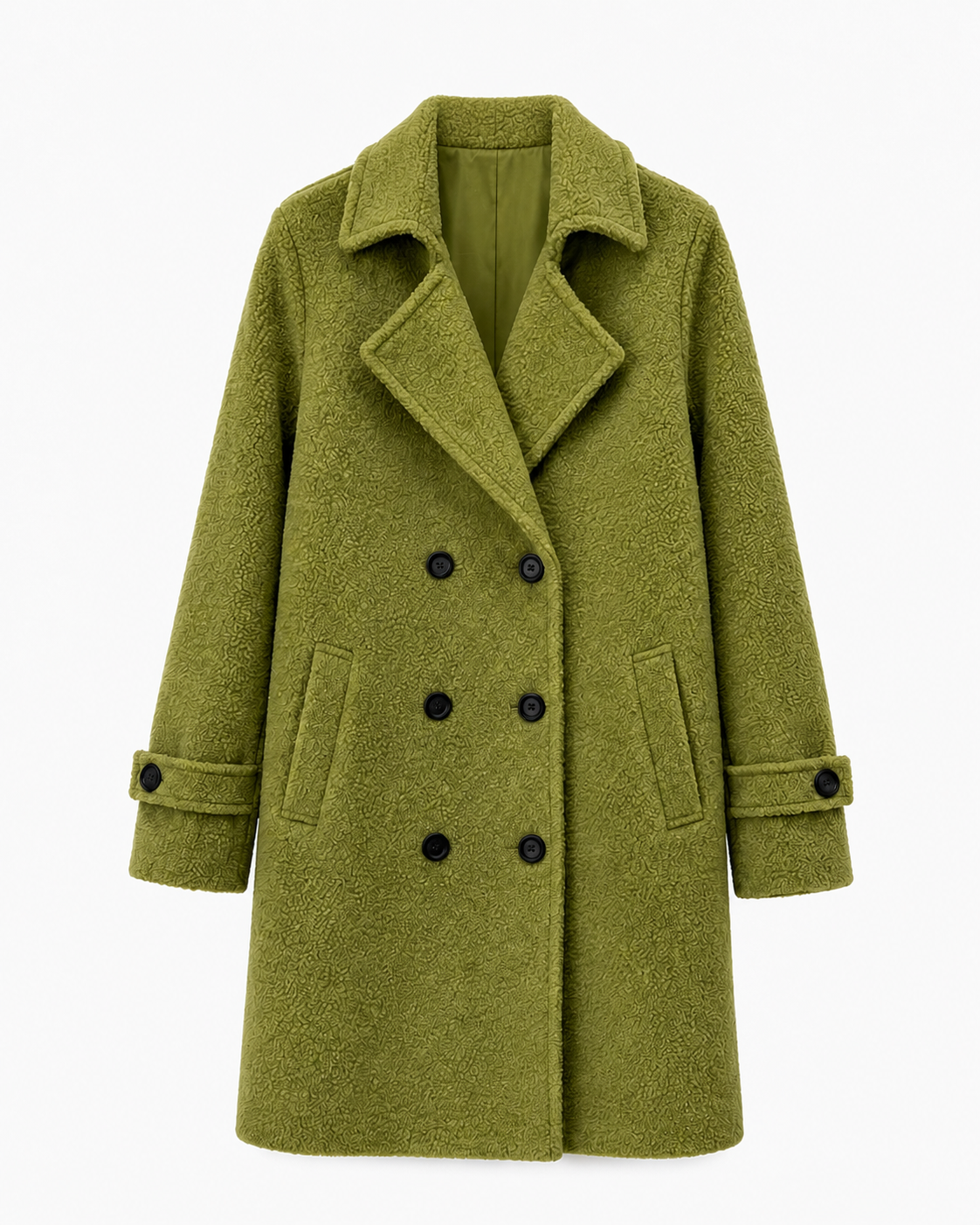 Fabienne double-breasted textured coat