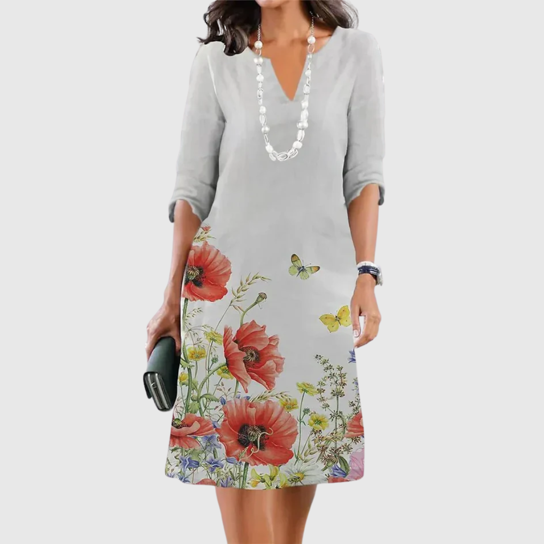 ELEANOR | FLORAL RUFFLED DRESS