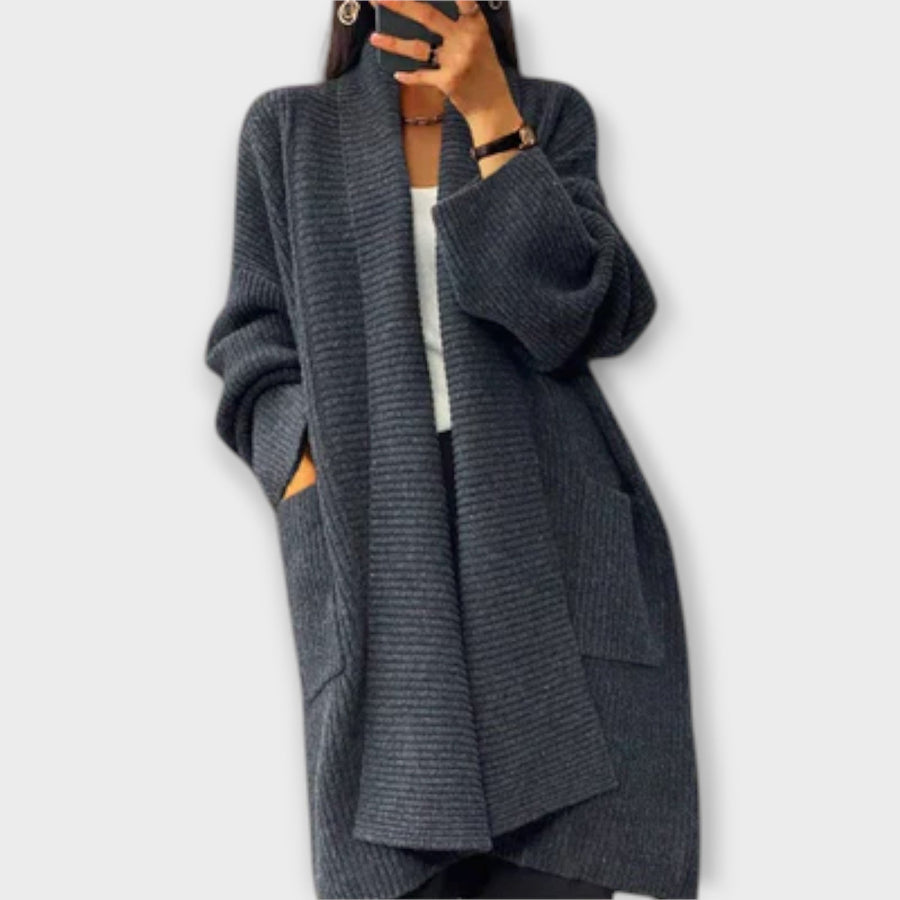 Danica | Long Beige Cardigan