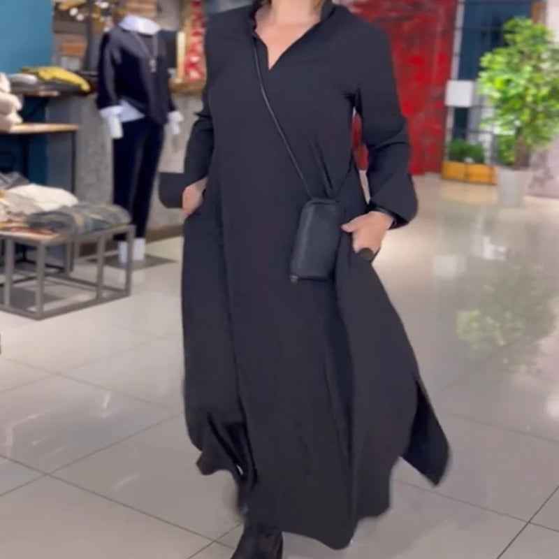 SYLVIE | LONG-SLEEVE RELAXED-FIT DRESS