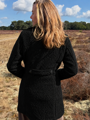 Fabienne double-breasted textured coat