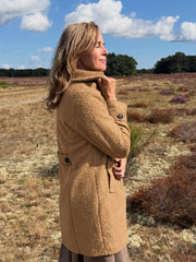 Fabienne double-breasted textured coat