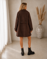 Fabienne double-breasted textured coat
