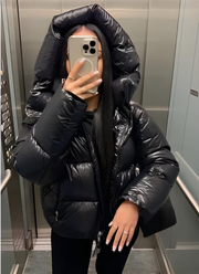 Blodwen | Lightweight Quilted Slim-Fit Jacket in Black