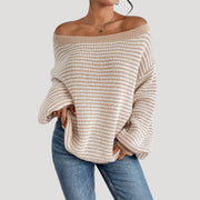 Tambra | Striped Wide-Neck Jumper
