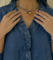 Susy | Ruffle-Placket Shirt