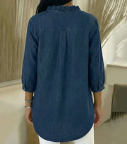 Susy | Ruffle-Placket Shirt