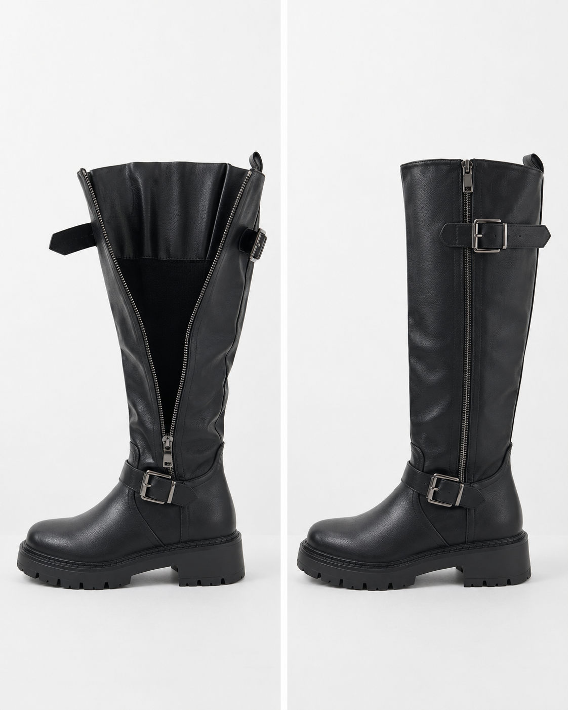 Angharad adjustable-shaft boots in black
