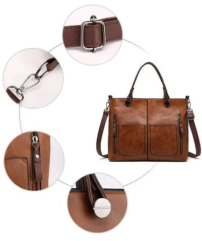 ANGELA | LEATHER SHOULDER BAG