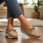 Women's loafers in Khaki
