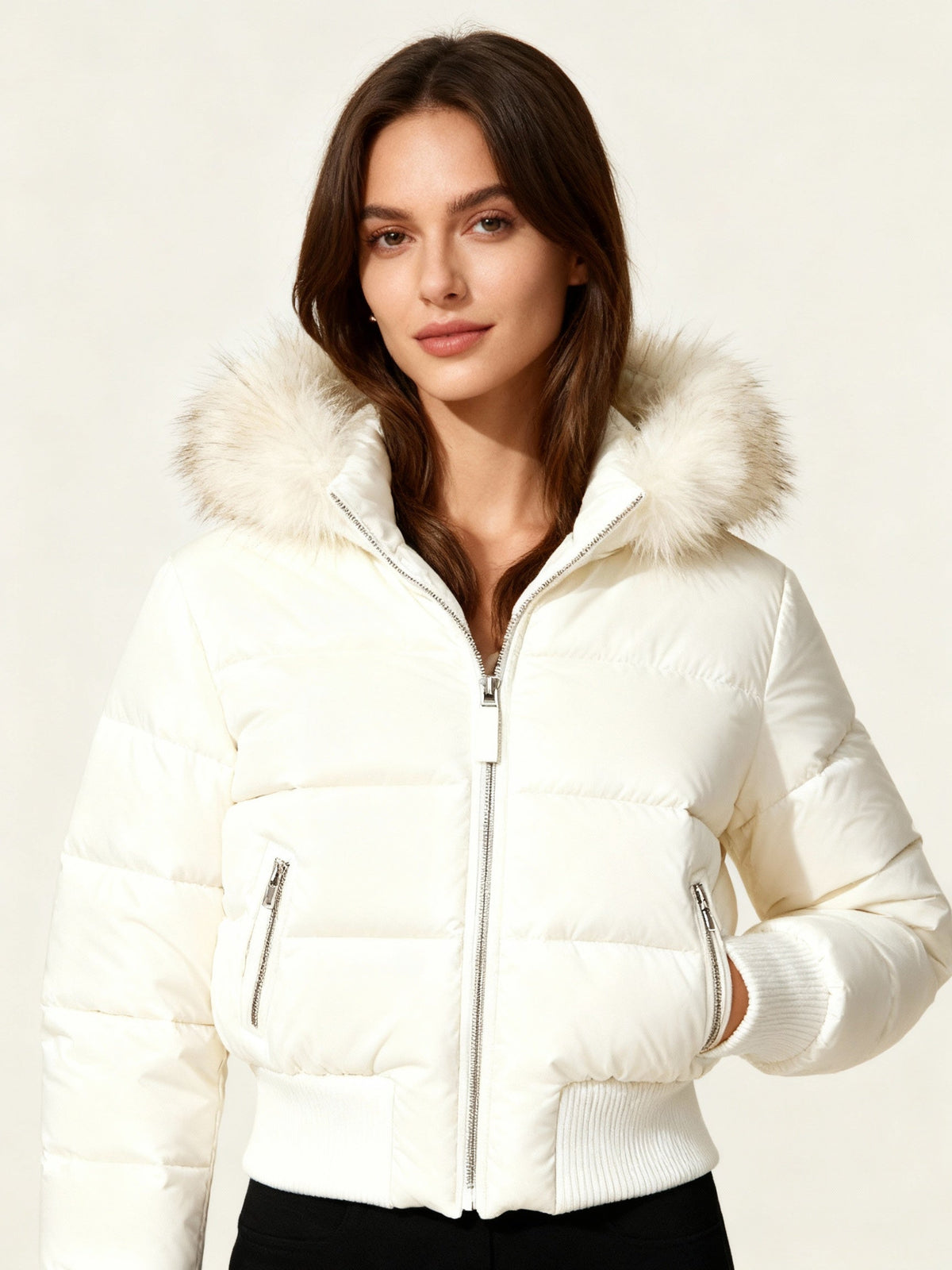Suellen | Trimmed-Hood Puffer Jacket