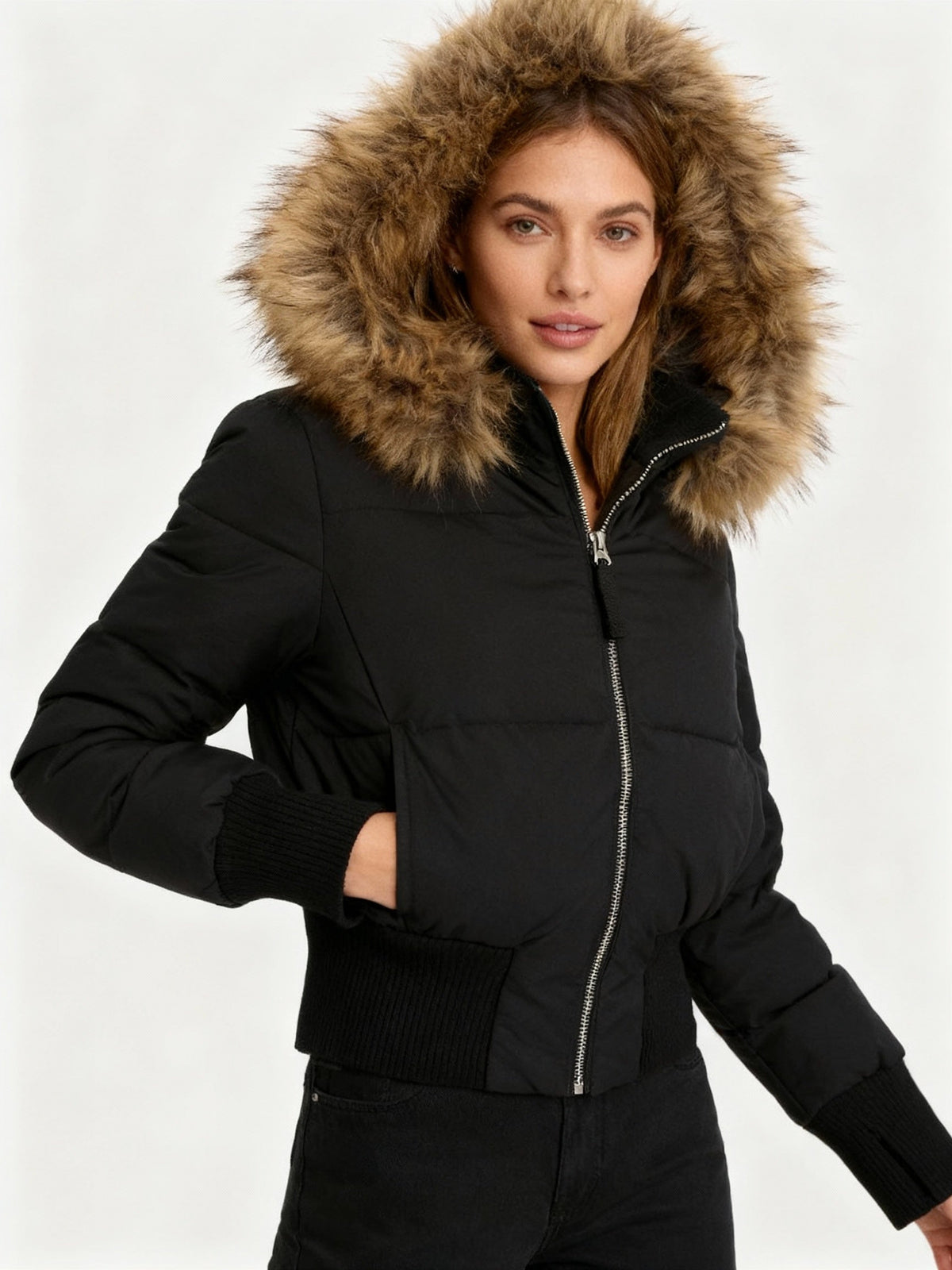 Suellen | Trimmed-Hood Puffer Jacket