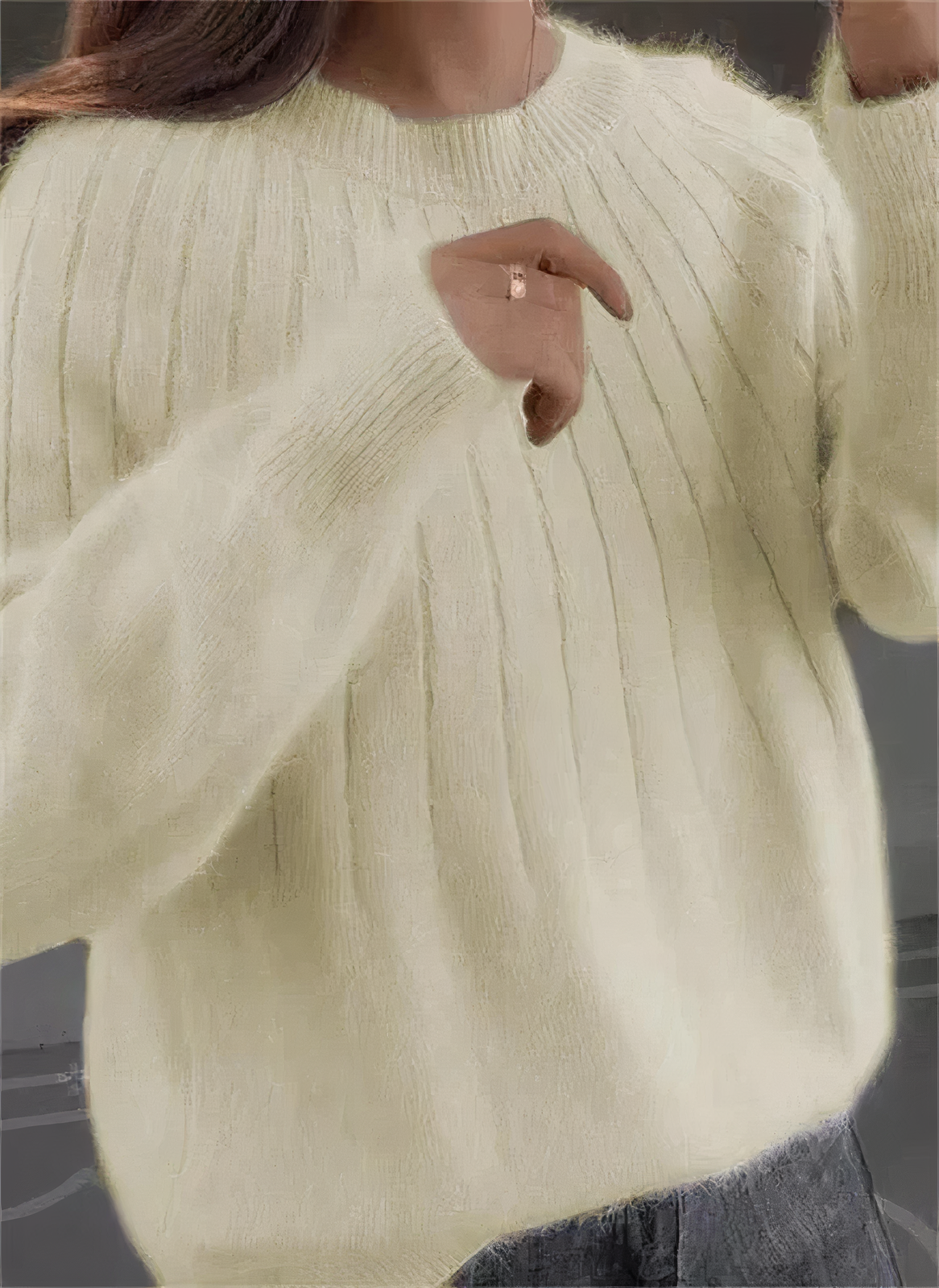 Keonna | Textured Crew-Neck Jumper