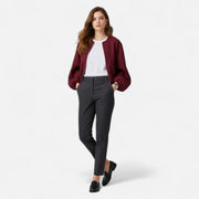Farrah | Gathered-Hem Zip Jacket