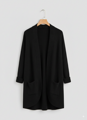 Delpha | Open-Front Long Cardigan