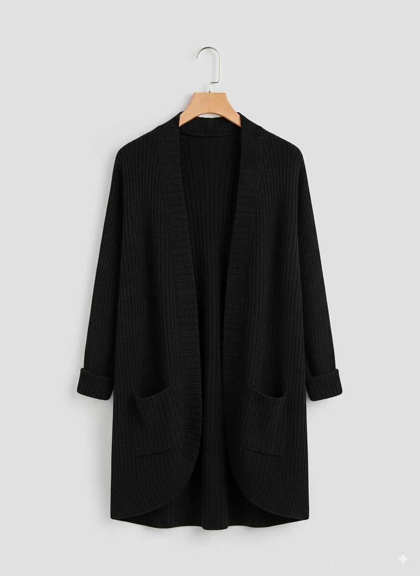 Delpha | Open-Front Long Cardigan