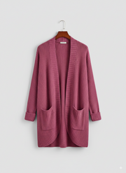 Delpha | Open-Front Long Cardigan