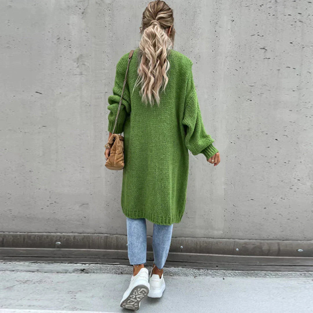 Nicolina | Open-Front Long Cardigan