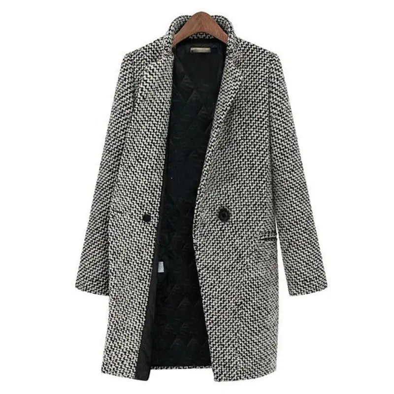 Myesha | Herringbone Lapel Coat