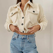 Shayla | Cropped Button-Front Utility Jacket