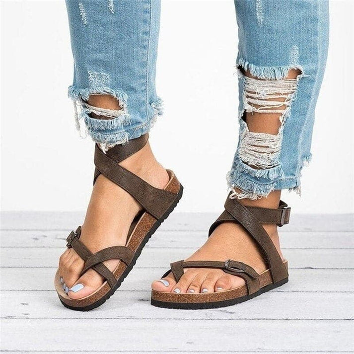 Women's sandals in Brown