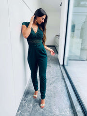 Stevi | Lace V-Neck Jumpsuit