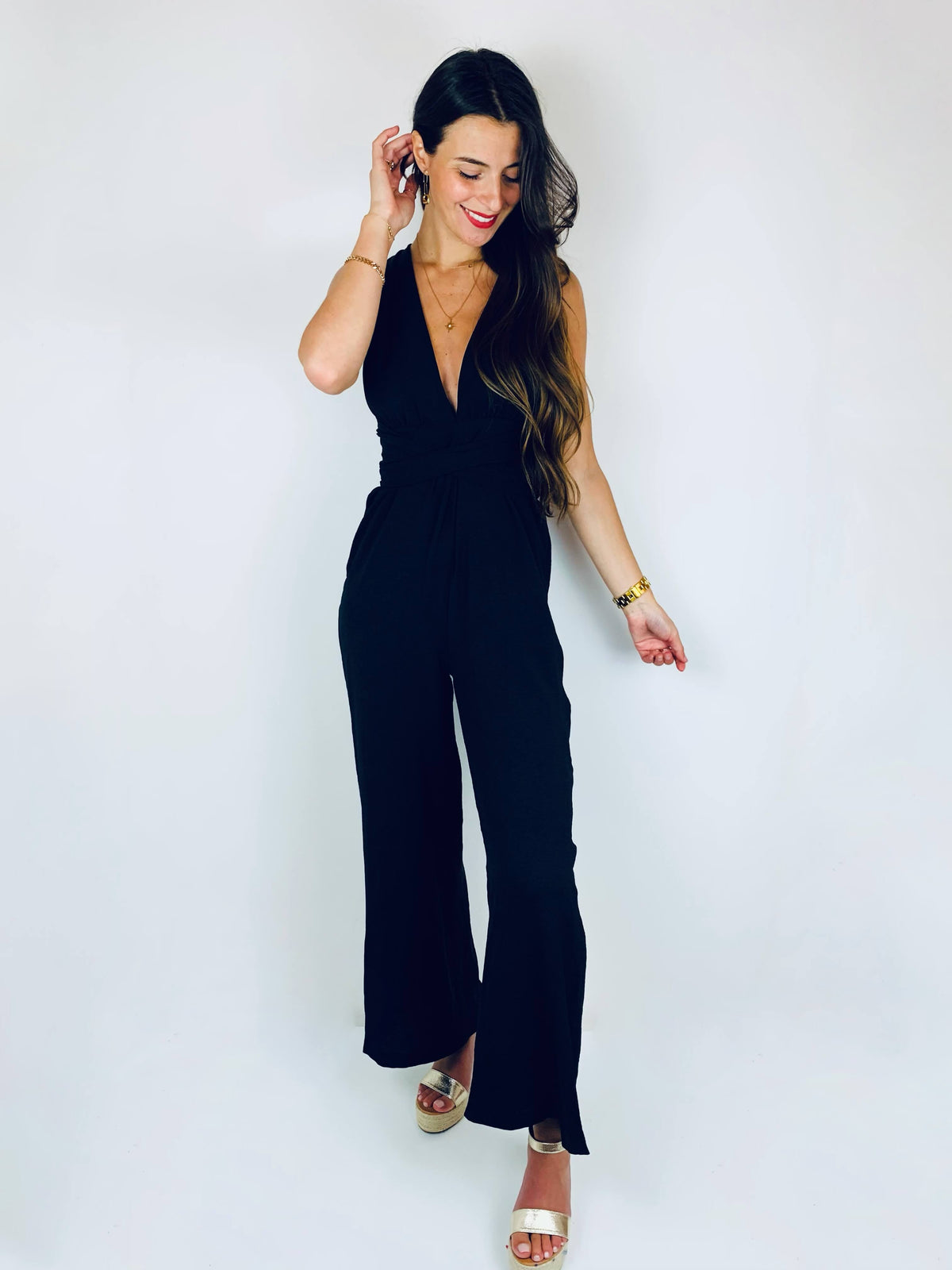 Kadijah | Cross-Back Wrap Jumpsuit