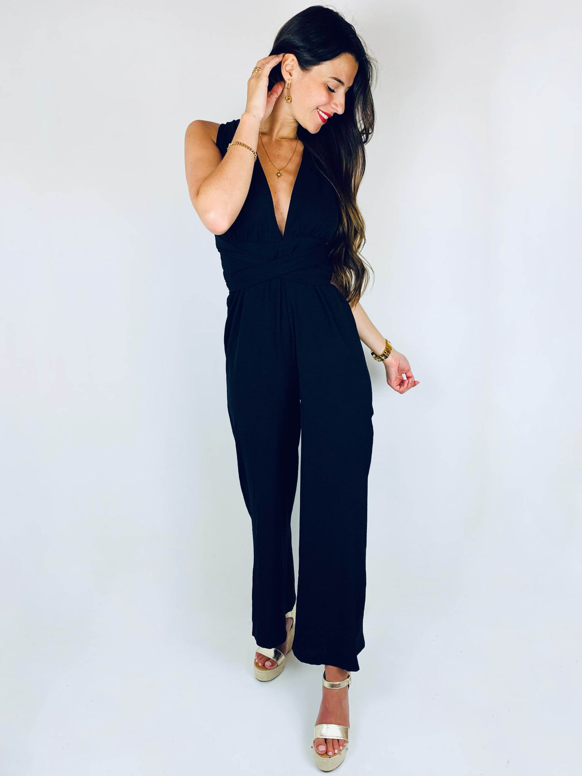 Kadijah | Cross-Back Wrap Jumpsuit