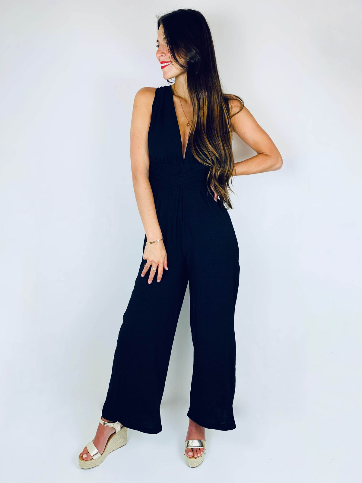 Kadijah | Cross-Back Wrap Jumpsuit