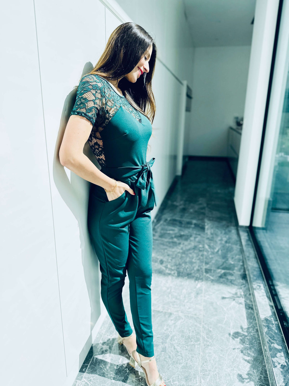 Blima | Lace-Yoke Jumpsuit