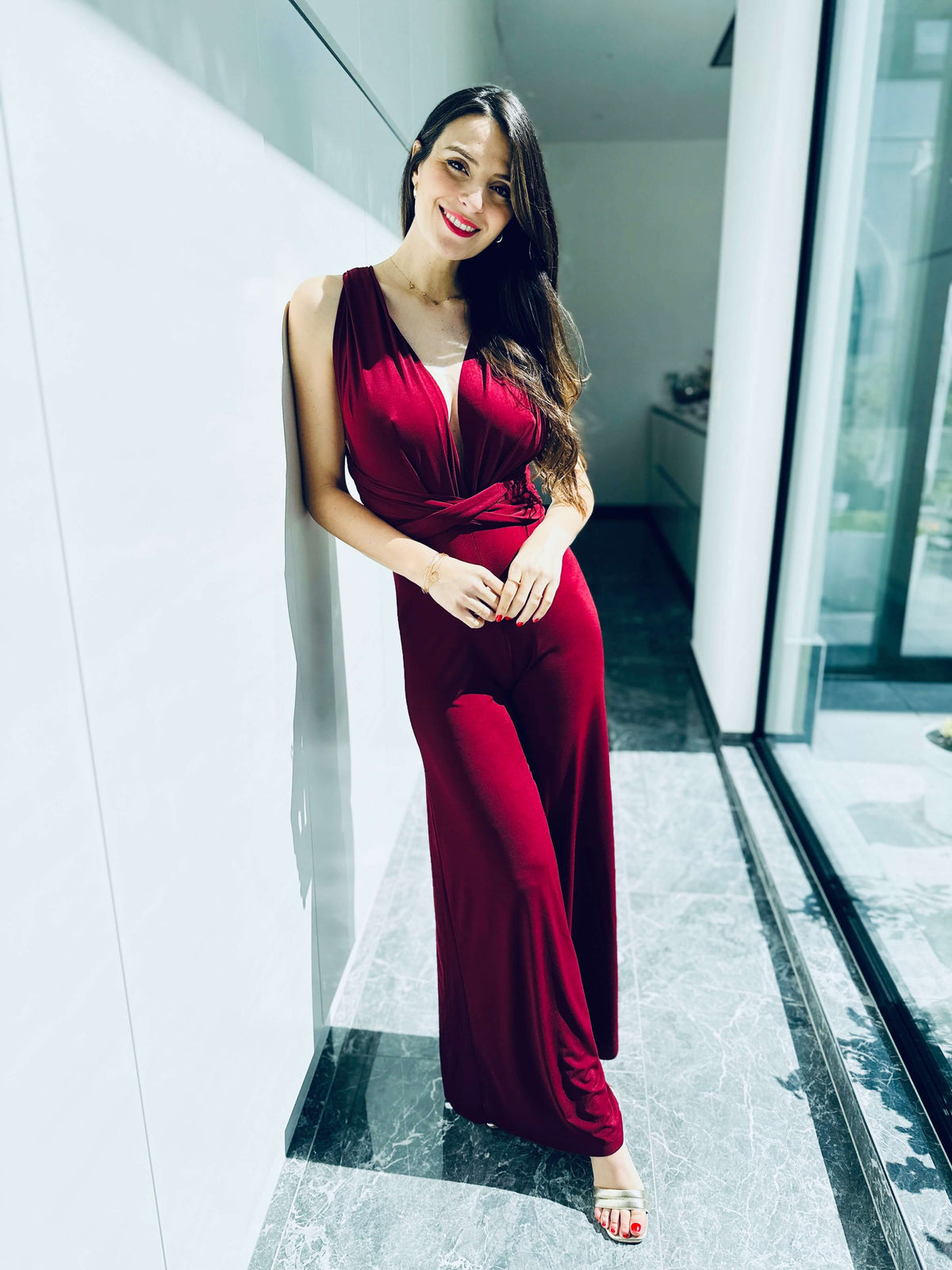 Kadijah | Cross-Back Wrap Jumpsuit