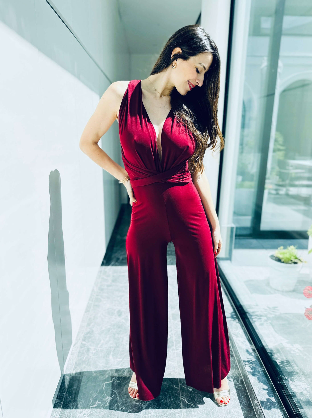 Kadijah | Cross-Back Wrap Jumpsuit
