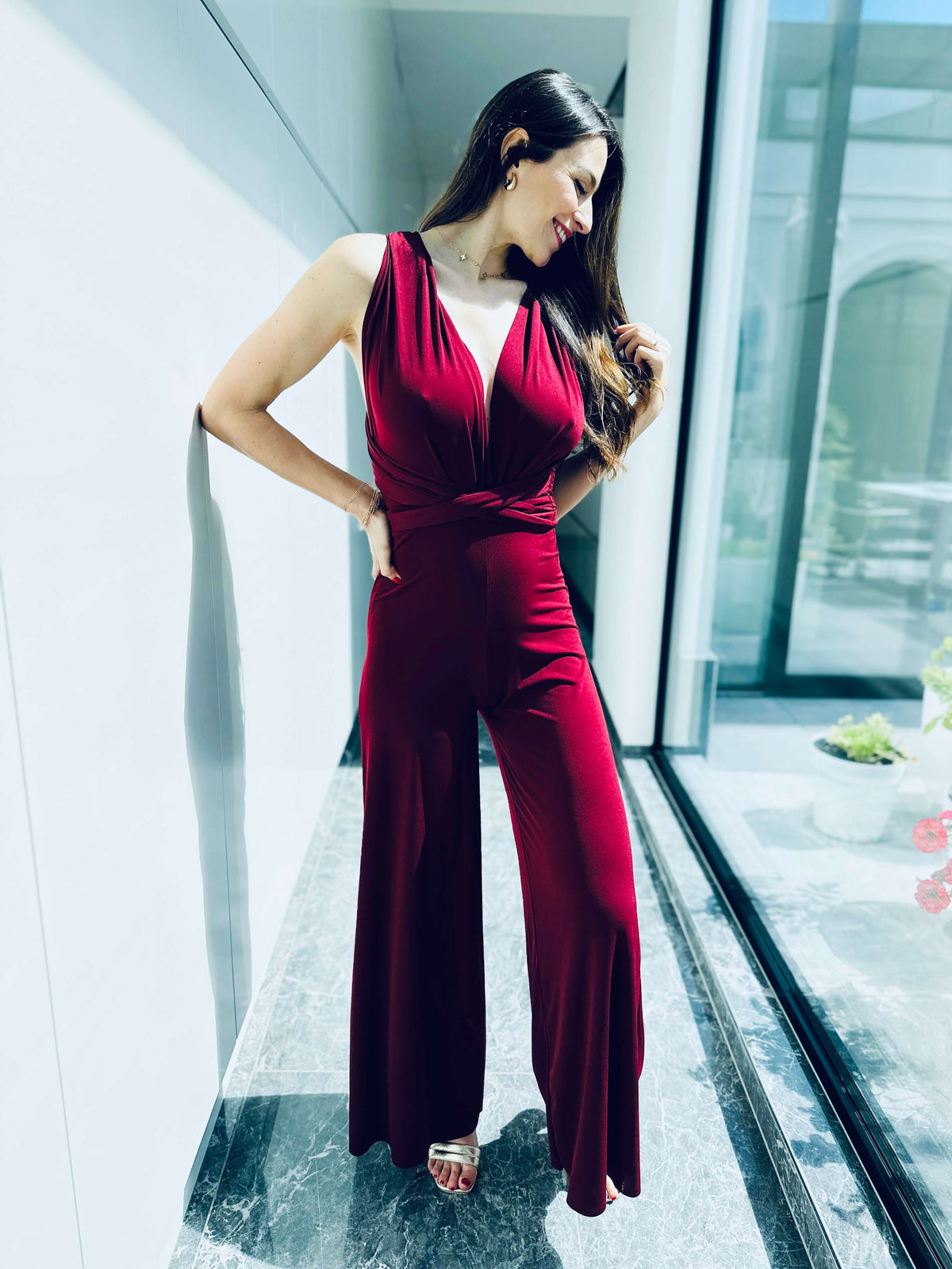 Kadijah | Cross-Back Wrap Jumpsuit
