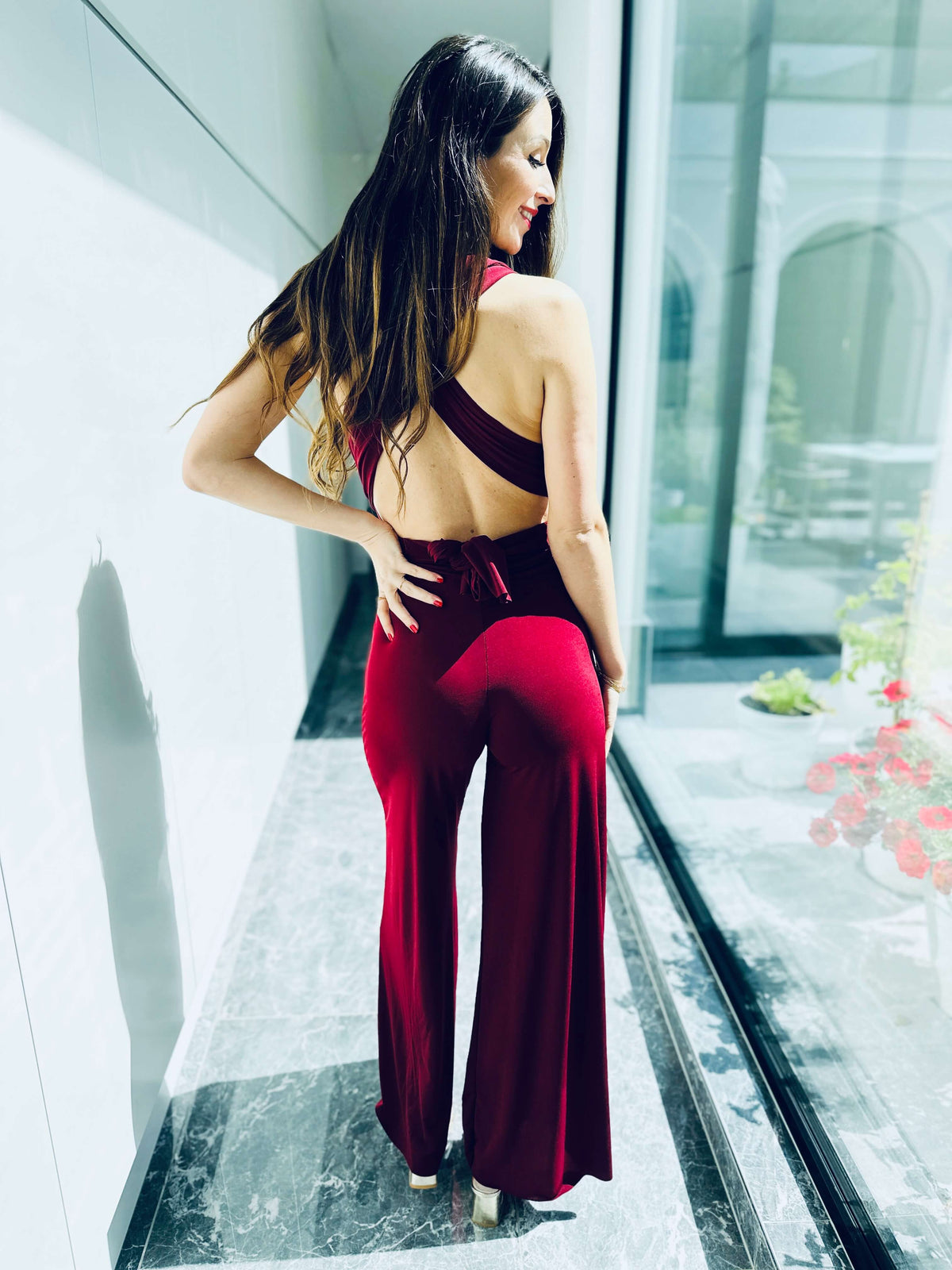 Kadijah | Cross-Back Wrap Jumpsuit
