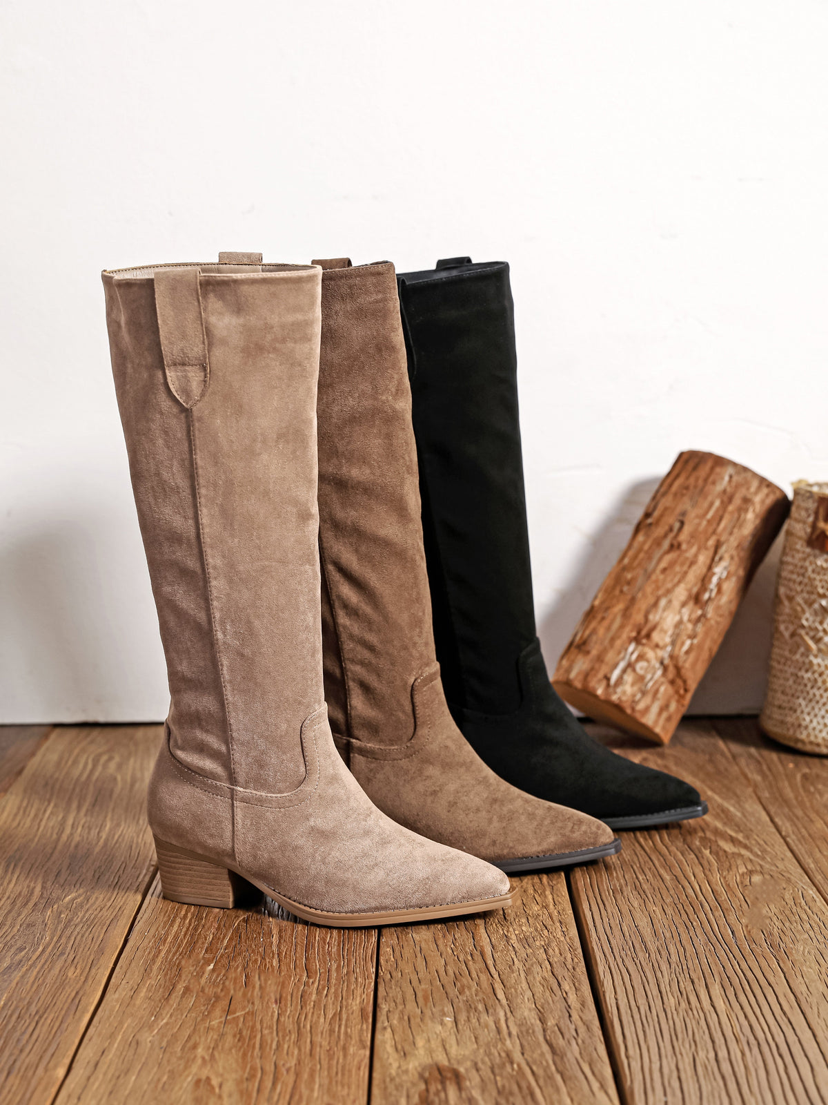 Serenwen western-style high boots in brown