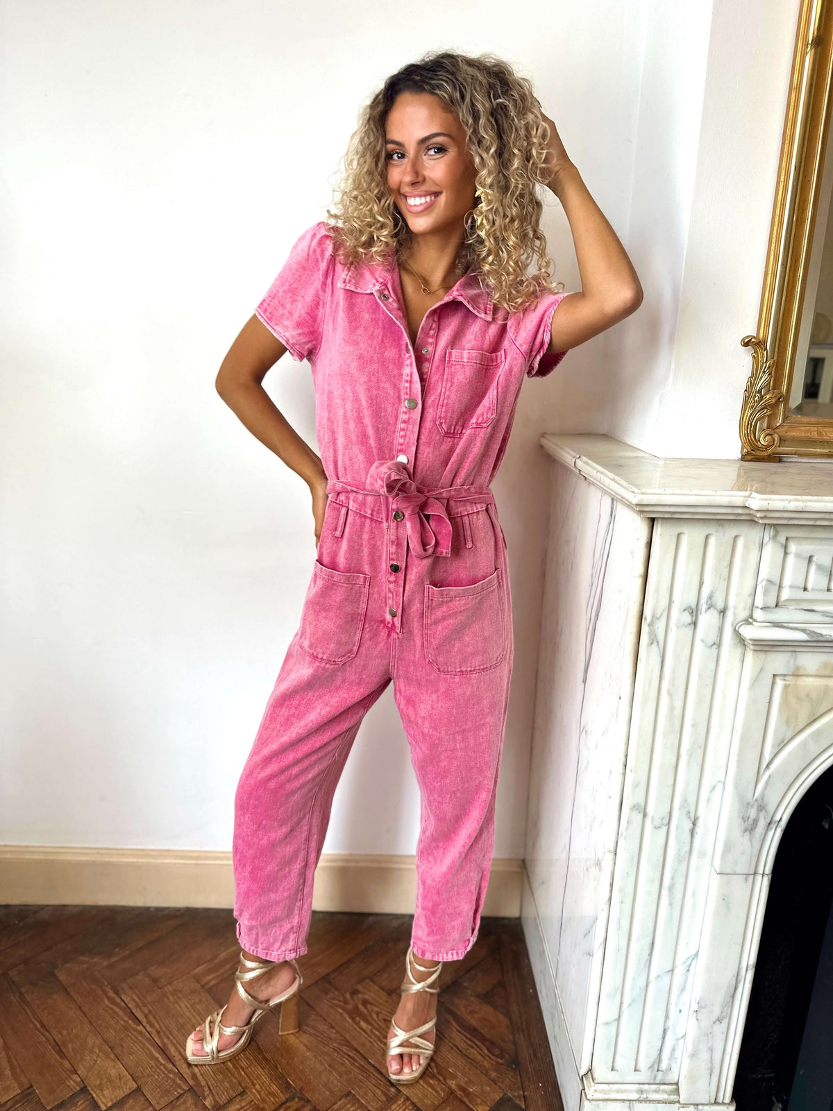 Teah | Collared Button Jumpsuit