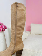 Genevra high western boots in khaki
