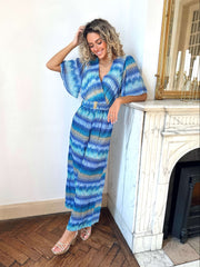 Ronisha | Patterned Wide-Sleeve Jumpsuit