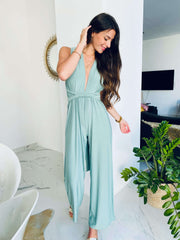 Kadijah | Cross-Back Wrap Jumpsuit