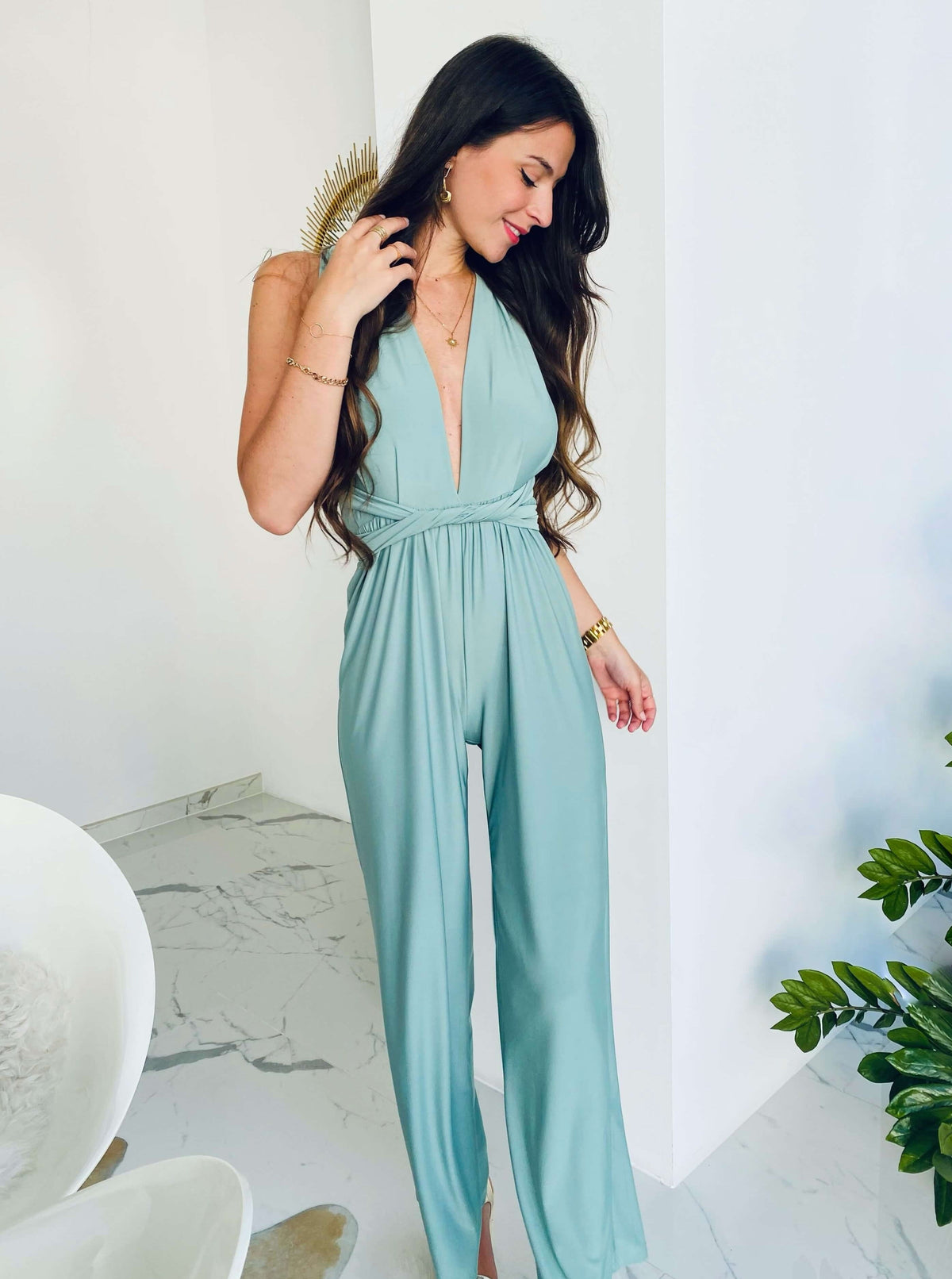 Kadijah | Cross-Back Wrap Jumpsuit