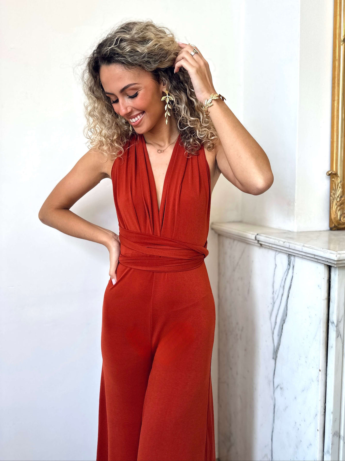 Kadijah | Cross-Back Wrap Jumpsuit