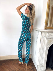 Anny | Geometric-Print Wrap Jumpsuit