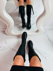 Veronique high zip boots in black