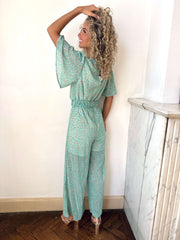 Bettylou | Printed Wide-Sleeve Jumpsuit